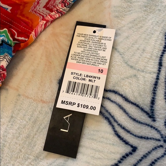 NWOT La Blanca One Piece Bathing Suit LB4KW19 - Picture 4 of 7